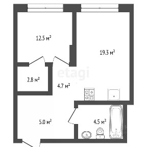 Продается 1-комн. квартира, 39,78 м²