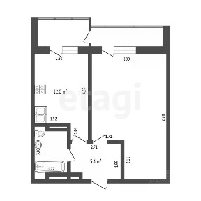 Продается 1-комн. квартира, 43,5 м²