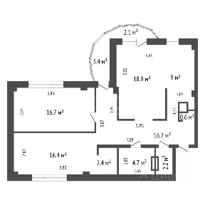 Продается 3-комн. квартира, 88,5 м²
