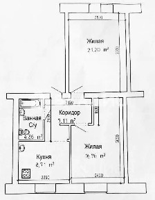 Сдается 2-комн. квартира, 58,2 м²