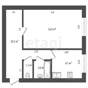 Продается 1-комн. квартира, 36,2 м²