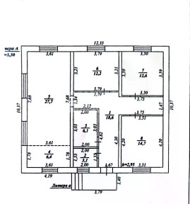 Продается 1-этажный коттедж, 107,7 м²