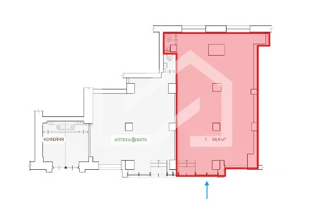 Сдается торговая площадь, 86,6 м²