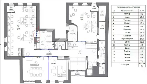 Сдается офис, 310 м²