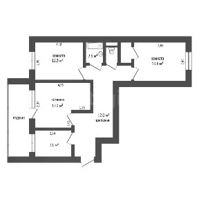 Продается 3-комн. квартира, 66,9 м²