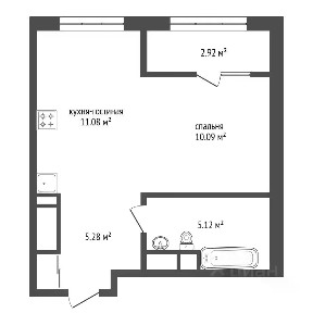 Продается 1-комн. квартира, 34,49 м²