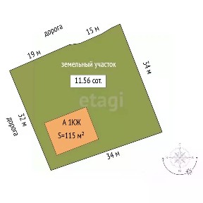 Сдается 1-этажный дом, 115 м²
