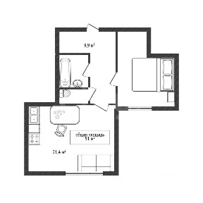 Продается 2-комн. квартира, 51 м²
