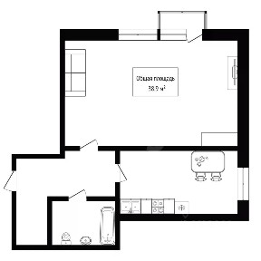 Продается 1-комн. квартира, 38,9 м²