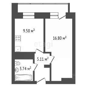 Продается 1-комн. квартира, 36,6 м²