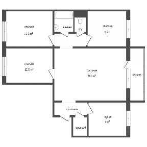 Продается 4-комн. квартира, 82 м²