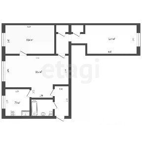 Продается 3-комн. квартира, 57 м²