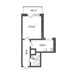Продается 1-комн. квартира, 40,7 м²