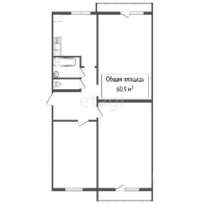 Продается 3-комн. квартира, 60,9 м²