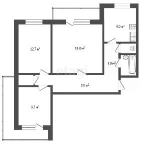 Продается 3-комн. квартира, 67 м²