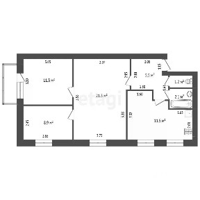 Продается 3-комн. квартира, 62,1 м²