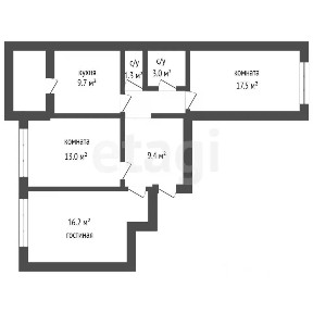 Продается 3-комн. квартира, 75,7 м²