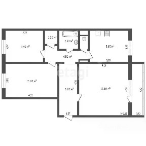 Продается 3-комн. квартира, 63,9 м²
