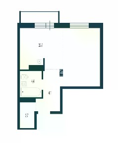 Продается студия, 44,8 м²