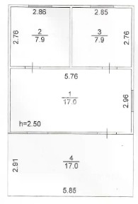 Продается 1-этажный дом, 50 м²