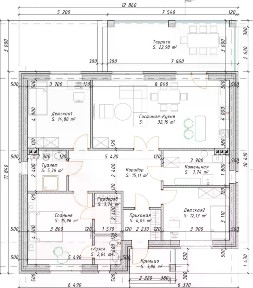 Продается 1-этажный дом, 125 м²