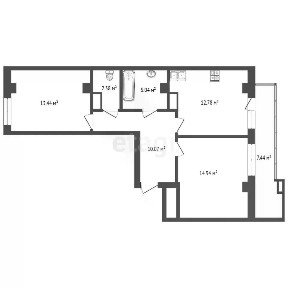 Продается 2-комн. квартира, 58,7 м²