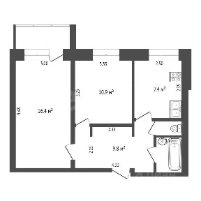 Продается 2-комн. квартира, 48,4 м²