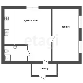 Продается 1-этажный дом, 25,3 м²