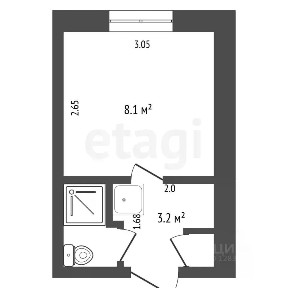 Продается 1-комн. квартира, 13 м²