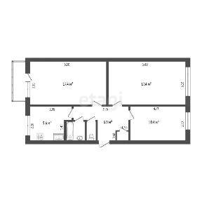Продается 3-комн. квартира, 65 м²