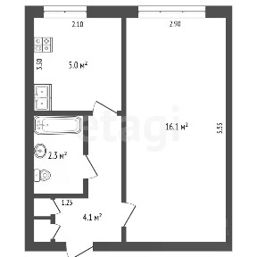 Продается 1-комн. квартира, 29 м²