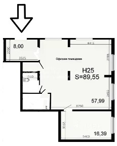 Сдается помещение свободного назначения, 89,6 м²