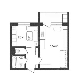 Продается 1-комн. квартира, 33,8 м²