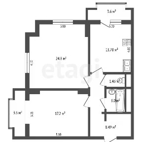 Продается 2-комн. квартира, 68,7 м²
