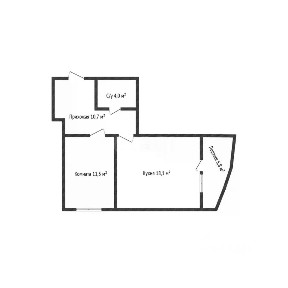 Продается 1-комн. квартира, 44,6 м²