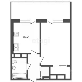 Продаются 1-комн. апартаменты, 57,4 м²