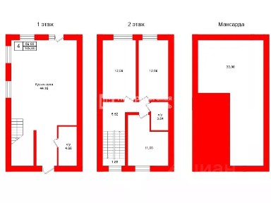 Продается 2-этажный дом, 103,6 м²