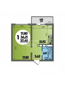Продается 1-комн. квартира, 37,8 м²