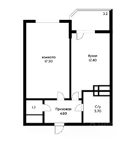 Продается 1-комн. квартира, 44 м²