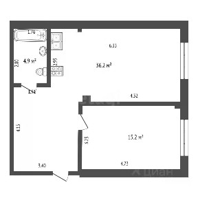 Продается 2-комн. квартира, 56 м²