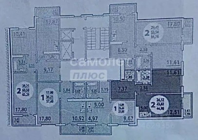Продается 1-комн. квартира, 43,82 м²