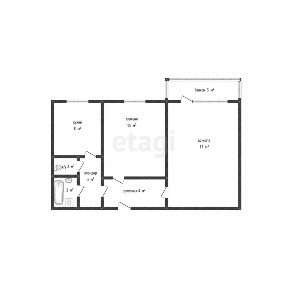 Продается 2-комн. квартира, 54,2 м²