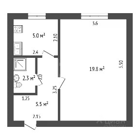 Продается 1-комн. квартира, 32,6 м²
