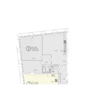 Продается 3-комн. квартира, 106 м²