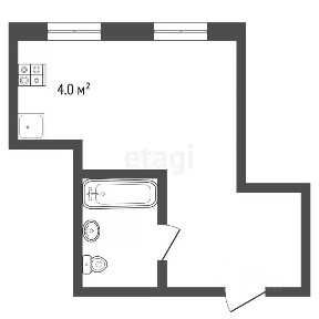 Продается студия, 27 м²