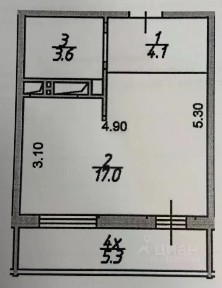 Продается студия, 30 м²