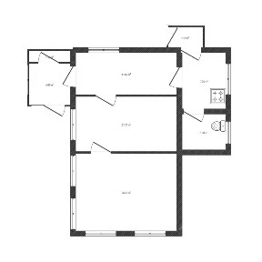 Продается 1-этажный дом, 67,1 м²