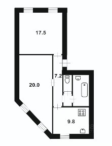 Продается 2-комн. квартира, 60,5 м²