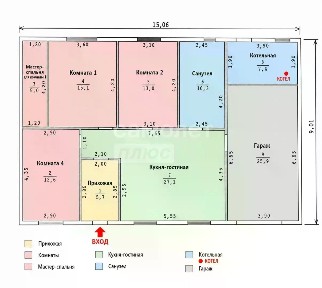 Продается 1-этажный дом, 127,2 м²