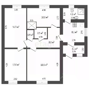 Продается 50% часть дома, 70 м²